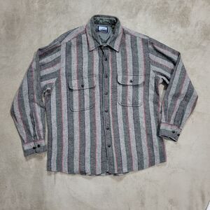Fieldmaster Mens Flannel Shirt Sz M Wool Blend